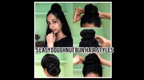 5 Easy Doughnut Bun Hairstyles Youtube