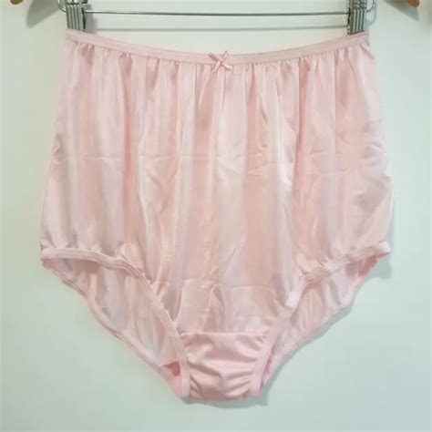 vintage silky nylon panties sheer pink bikini granny brief size 9 10 hip 40 50 19 99 picclick