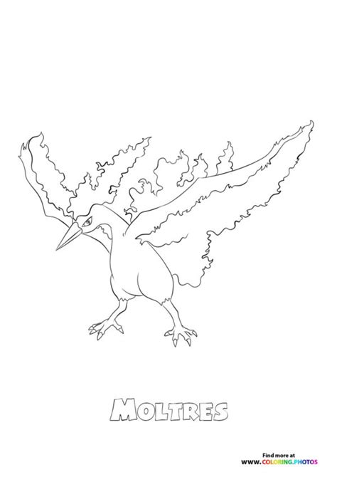 146 Moltres Coloring Pages For Kids