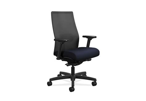 The woven mesh material on the 2.0 model comes with elastic properties that have a bit more stretch to it and retain their shape longer, unlike the standard mesh. Ignition Mid-Back Task Chair HIWMM | HON Office Furniture