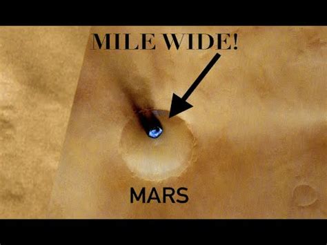 Strange Blue Liquid Substance In A Crater On The SURFACE Of Mars