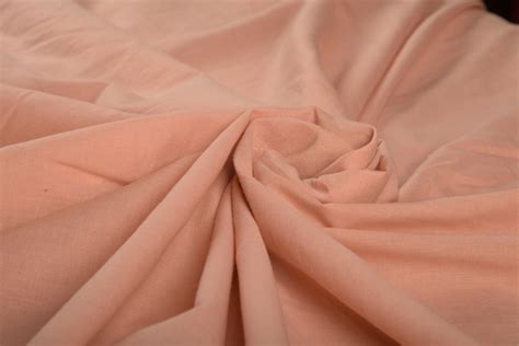 Peach Cotton Fabric 100 Cotton Fabric Solid Fabric Plain Etsy