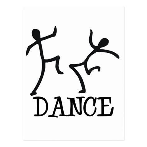 Dance Stick Figures Postcard Zazzle