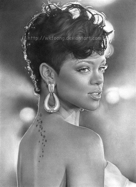 Amazing Realistic Drawing Rihanna Portrait Drawing Rihanna Portrait