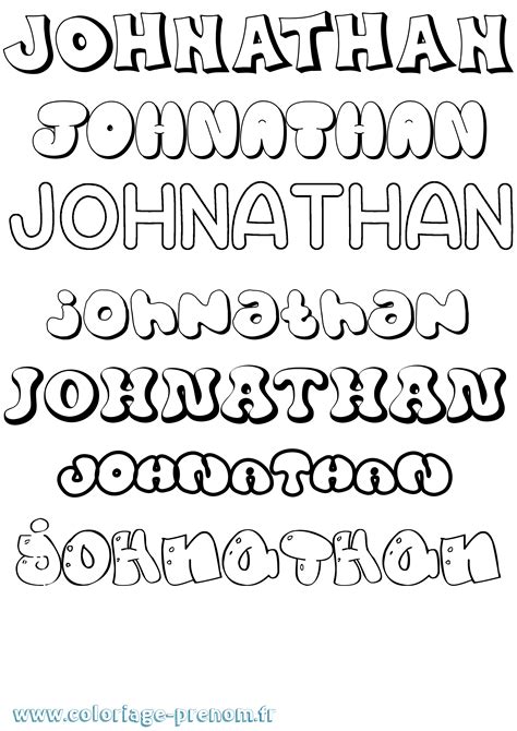 Coloriage Du Prénom Johnathan à Imprimer Ou Télécharger Facilement