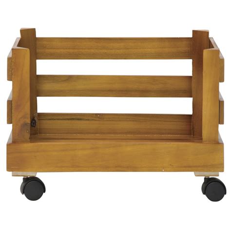 Hubert Rectangular Cherry Stained Wood Crate 17 12l X 14w X 12h