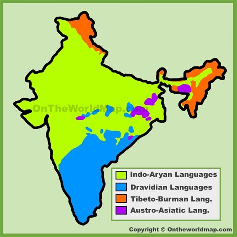 Map Of Languages In India Ontheworldmap
