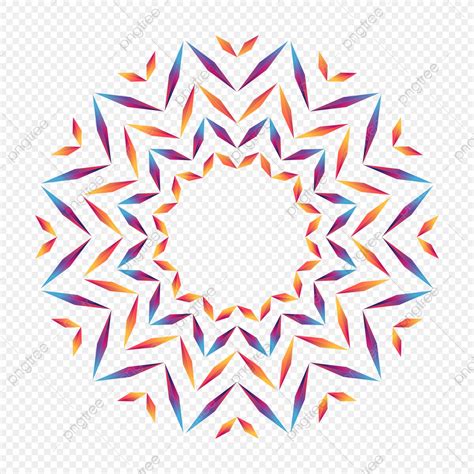 Gambar Mandala Berbentuk Abstrak Bulat Berwarna Warni Desain Grafis