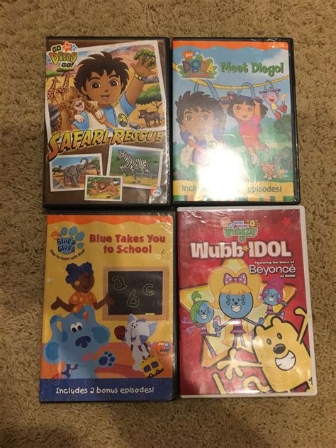 nick jr dvd lot includes dora the explorer go diego go blues clues and wubbzy ebay