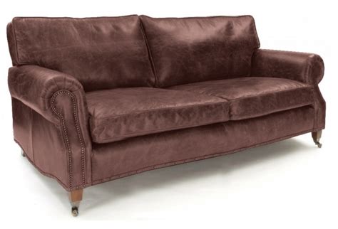 Hepburn Vintage Leather 4 Seater Sofa From Old Boot Sofas