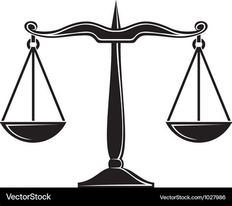Scales Justice Symbol Royalty Free Vector Image