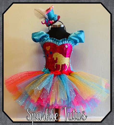 Glitter Carousel Horse Inspired Tutu Party Dress Costume Sparkle