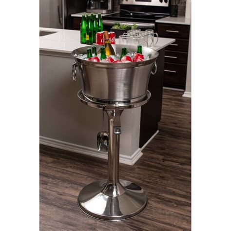 Birdrock Home 3 Gallon Stainless Steel Stainless Steel Ice Bucket Yes