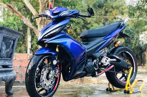 Jupiter mx new modifikasi warna biru. Jupiter MX Makin Galak Pakai Kepala Motor Matik Plus Kaki ...