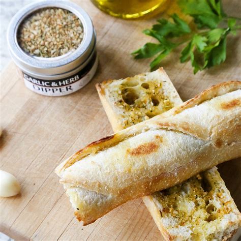Garlic And Herb Toasted Baguette Balsamic Recipe Recipes Homemade