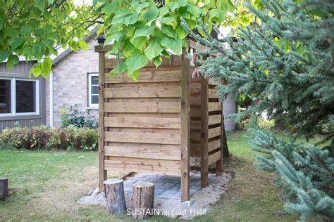 That part is fairly easy. DIY Outdoor Shower Enclosure Plans with VIDEO! - Sustain ...