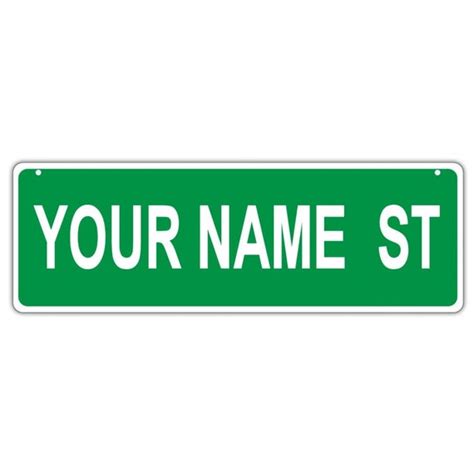 Custom Personalized Novelty Street Sign Your Name Here You