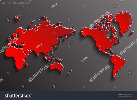 Image Of A Vector World Map Royalty Free Stock Vector 368135378