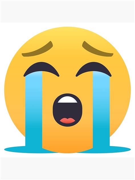 Joypixels Loudly Crying Face Emoji Poster For Sale By Joypixels Redbubble