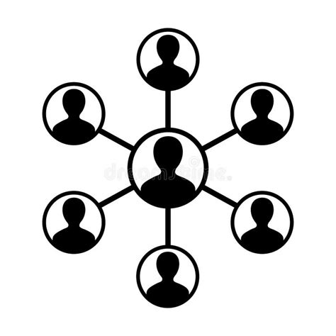 Network Icon Vector Symbol Group Of People And Teamwork Of Connected