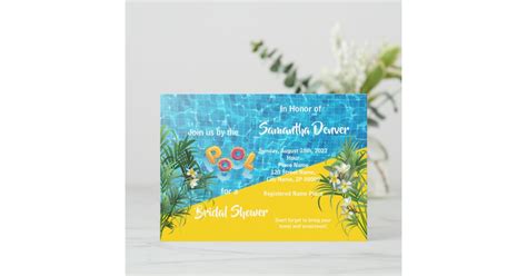 Poolside Summer Bridal Shower Invitation Zazzle