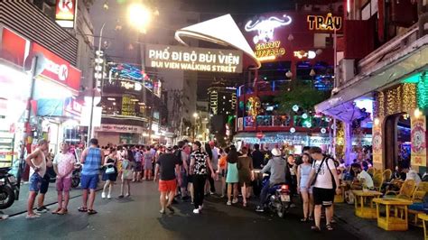 Bui Vien Walking Street Ho Chi Minh City Vietnam Massage Food