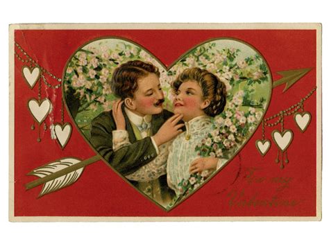 Vintage 1909 Valentine Pfb Postcard Romantic Antique Ephemera Etsy