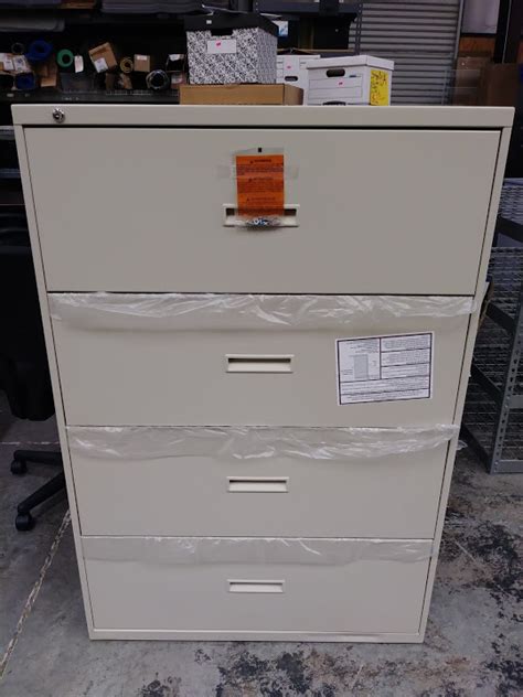 Drawers open and close as they should. Lateral File Cabinet with 4 Drawers, 36″ Wide basyx by HON ...