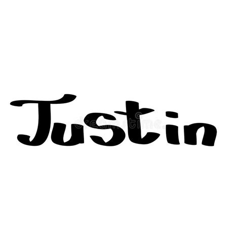 Justin Male Name Street Art Design Graffiti Tag Justin Vector Art