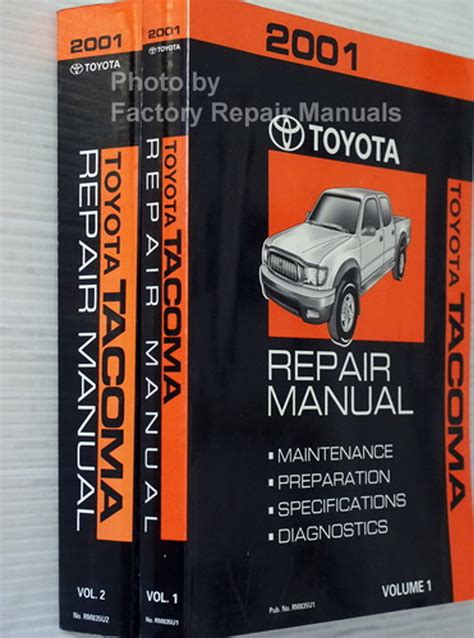 2001 Toyota Tacoma Factory Service Manual Set Original Shop Repair