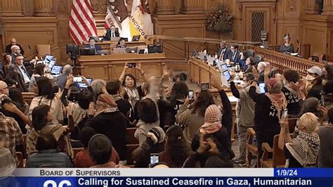 Masked Activists Chant Clap Over San Franciscos Israel Ceasefire Vote