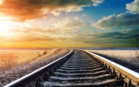 Beautiful Train Track Wallpaper 2560x1600 34952