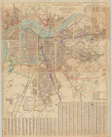 New Map Of Greater Louisville Kentucky Curtis Wright Maps