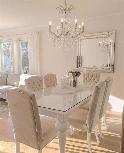 Silver And Cream Colored Dining Room Luxury Dining Room