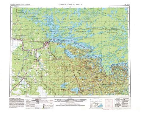 1954 Topo Map Of International Malls Minnesota Quadrangle Etsy