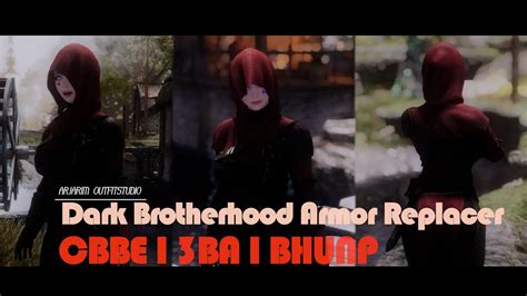 Skyrim Outfit I Dark Brotherhood Armor Replacer Cbbe I Ba I Bhunp