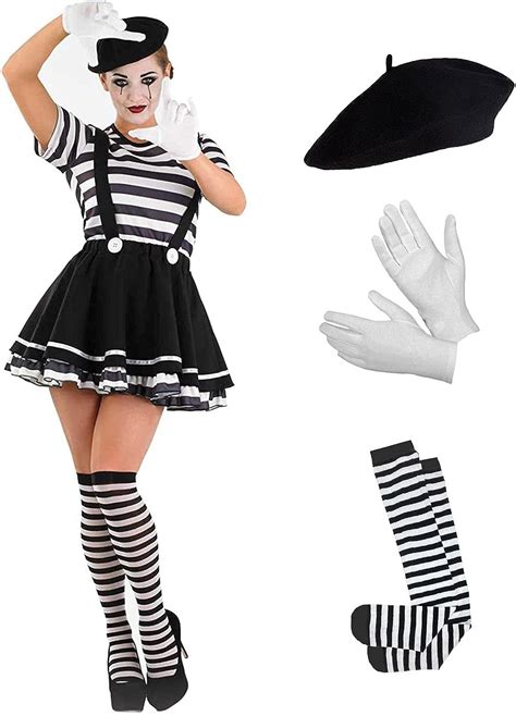 Fun Shack Mime Costume For Women French Mime Costume Women Mime Costume Adult Mime Halloween