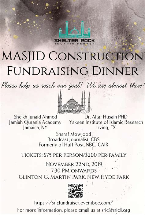 Masjid Construction Fundraising Dinner An Event By Shelter Rock Islamic Center Islamicfinder