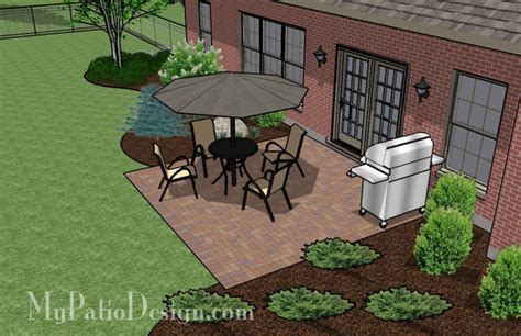 Diy Small Brick Patio Design Downloadable Plan