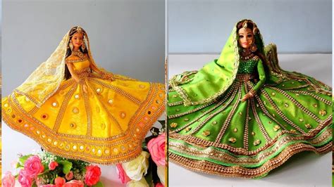 Best Bridal Lehenga For Dolls Gorgeous Bridal Lehenga Dress For Dolls How To Make Doll