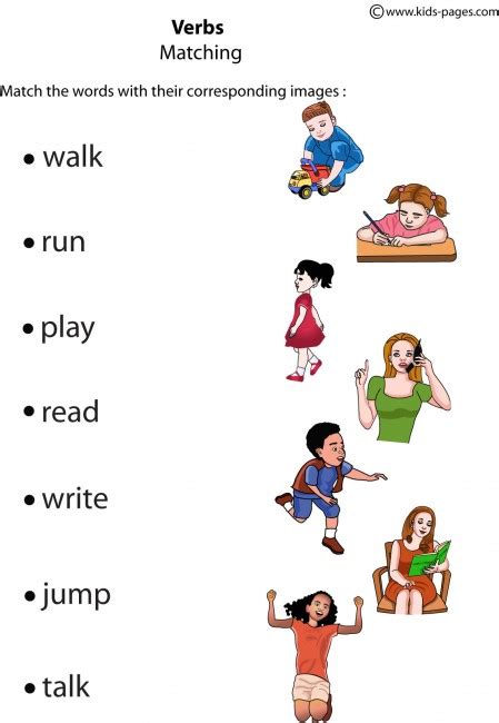 Action Verbs Worksheets For Grade Your Home Teacher English