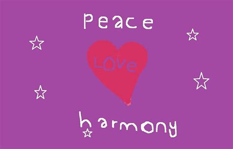 Peace Love Harmony Stary Purple Peacful Kid Approved Hd Wallpaper