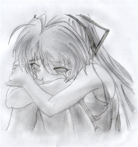 Anime Sad Girl Crying Alone Drawing Otaku Wallpaper