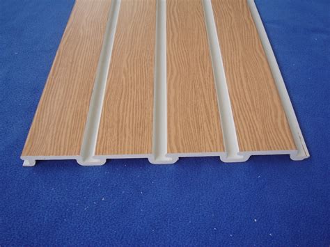 Plastic Taupe 4x8 Pvc Slatwall White Slatted Wall Panels For Shelves