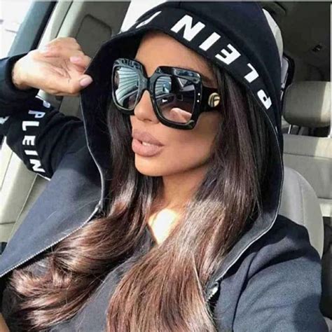 Celebrity Big Bold Black Sunglasses Sunglasses Women Fashion