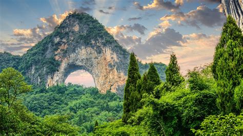 Moon Hill In The Guilin Mountains Guangxi 1920x1080 Rtravelhd