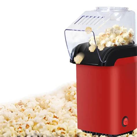 Mini Electric Hot Air Popcorn Maker Machine Automatic Red Corn Popper