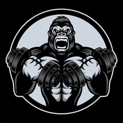 Pin By Hary On Ape Monkey Gorilla Gym Logo Gym Art Gorillas Art