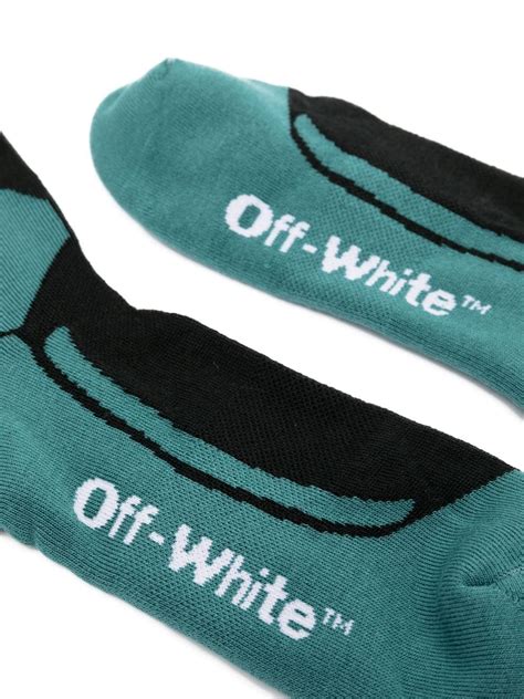 Off White Logo Mid Calf Socks Farfetch