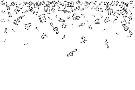Notes On The Swirl Music Decoration Element Isolated On The White